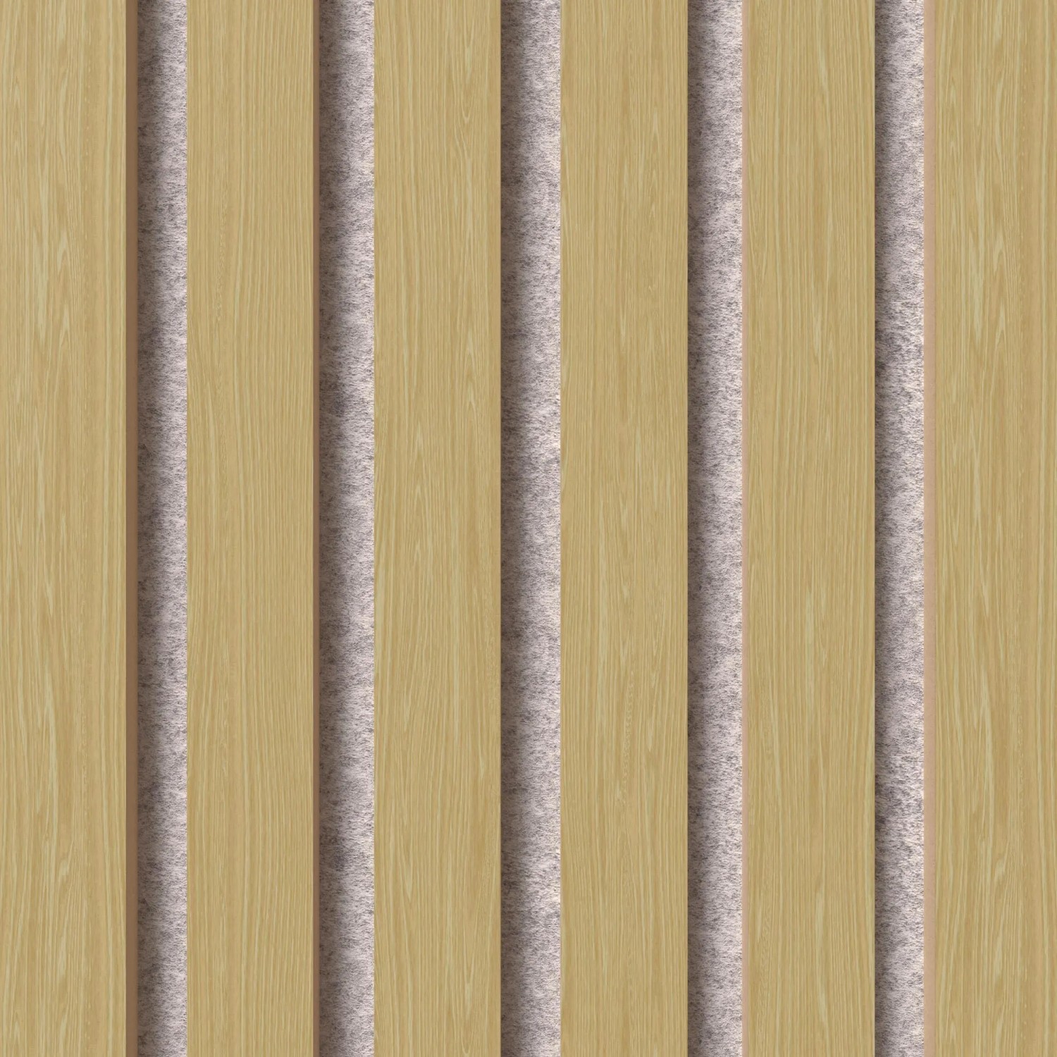 Akustikpaneel Eiche Natur mit grauem Akustikfilz für Wand und Decke, 119,8 cm.