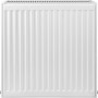 Weißer Heizkörper, 60x60 cm, Type 22. Kompakte Bauweise für effiziente Wärme.