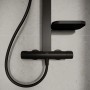 Ideal Standard Brausegarnitur Thermostat, Regen- und Handbrause, Schwarz Matt, Detailansicht.