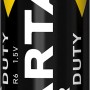 Varta Superlife Mignon AA Batterie, 4er-Pack. Gelb-schwarze Batterie für einfache Geräte.