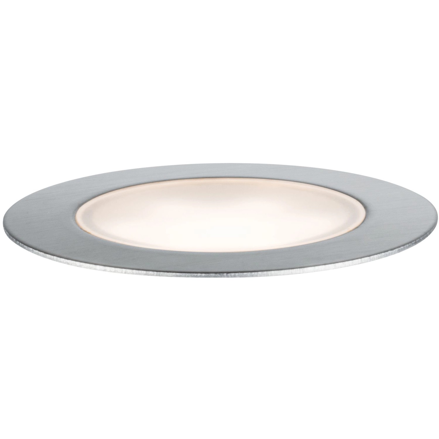 Paulmann Plug&Shine Bodeneinbaustrahler, Edelstahl, warmweiß für Garten & Terrasse.