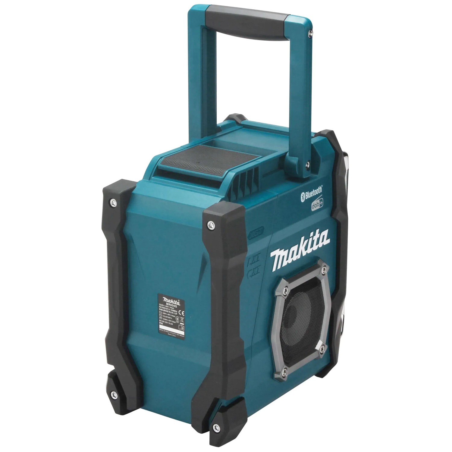 Makita Akku-Radio MR004G, Baustellenradio mit FM/DAB/DAB+ und USB-Anschluss.