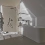 Ideal Standard Handbrause Idealrain Atelier Chrom im modernen Badezimmer.