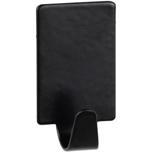 Wenko Edelstahl-Klebehaken, 4er-Set, Schwarz, rechteckig, zur Wandmontage ohne Bohren.