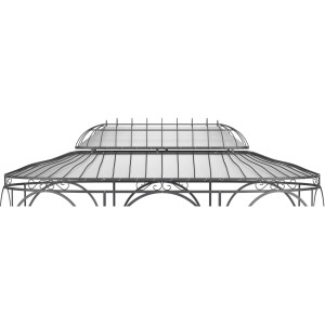 Eleo Sonnensegel Verona 440 cm x 285 cm für Pavillon Verona Lichtgrau