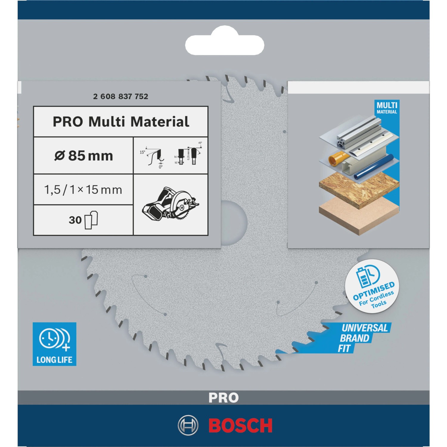 Bosch Kreissägeblatt für Akkusägen Standard for Multi Material_3