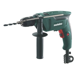 Metabo Schlagbohrmaschine SBE 601 im Set mit Zubehör im Koffer.