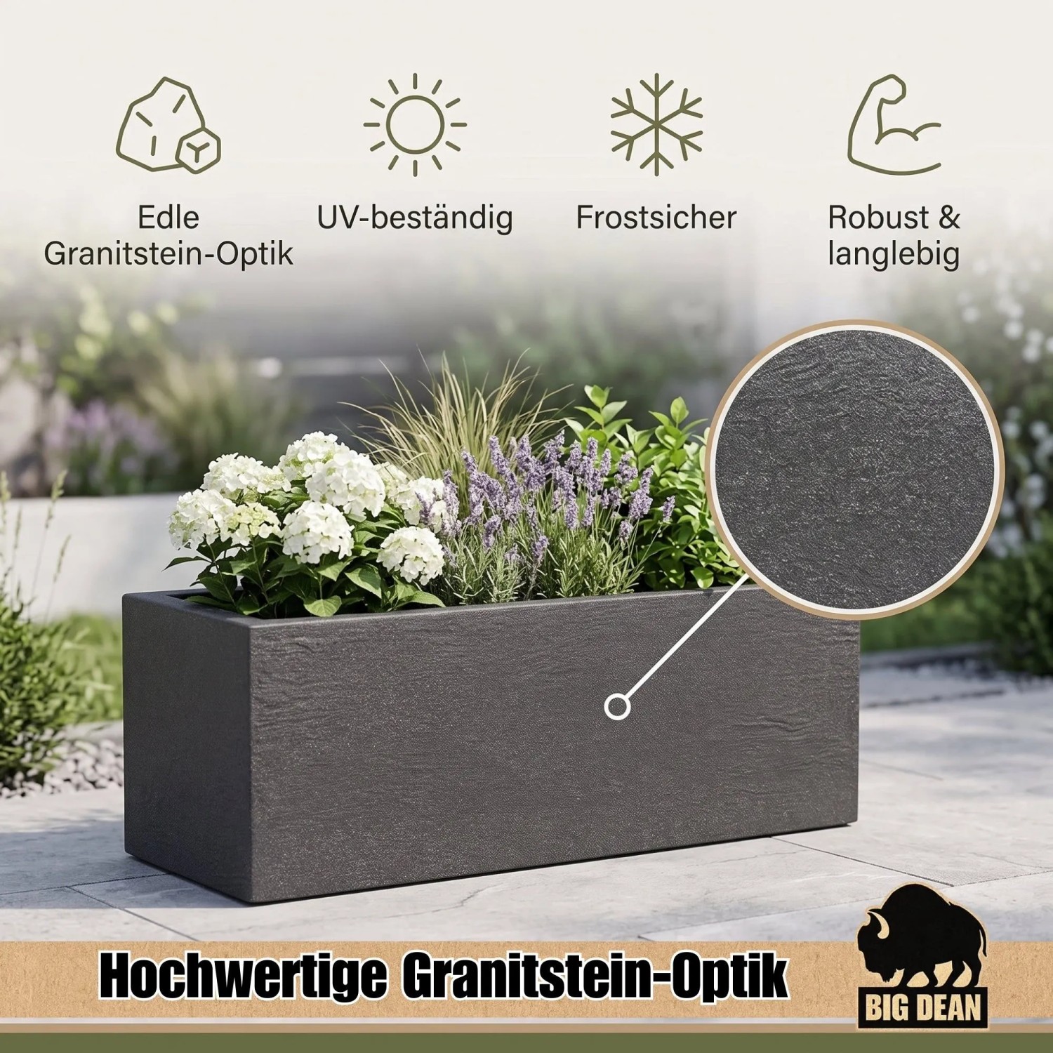 BigDean 2 Stück Blumenkübel XL 80x30 Made in Europa kaufen bei OBI