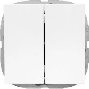Annica Serienschalter Unterputz in Weiß, Doppelwippe für Lichtsteuerung.