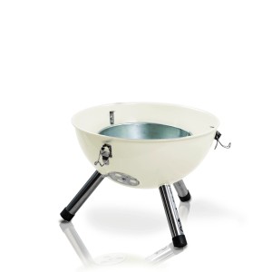 Activa Kugelgrill Mallorca, Ø 30 cm, creme, Holzkohlegrill mit drei Beinen.