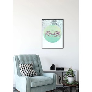 Komar Wandbild Crab Sea, 30x40 cm, mit Krabbenmotiv in blau-grün. Dekoratives Bild für Wohnräume.