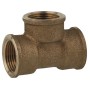 T-Stück aus Rotguss, 18,7 mm (1/2 IG) für Gewindefittings.