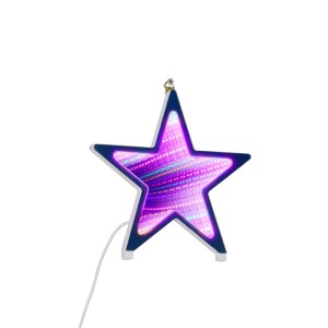 Weiße LED-Wandleuchte Etoile in Sternform mit Multicolor-Effekt für Kinderzimmer.