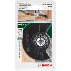 Bosch Starlock ACZ 85 EB Segmentsägeblatt für Holz und Metall, passend für Multifunktionswerkzeuge.