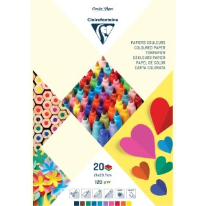 Clairefontaine Bastelpapier 20 Blatt A4 120 g/m² Sortiert