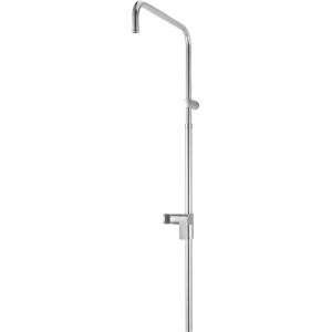 Verchromtes baliv Überkopfbrause-Set KBS-22.100 mit Thermostat-Armatur und ausziehbarem Steigrohr.