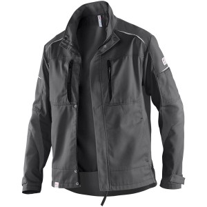 Kübler ActiviQ Arbeitsjacke in Anthrazit, Größe 3XL. Funktionale Jacke mit vielen Taschen und weitenregulierbaren Ärmeln.