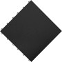 Schwarze Florco Kunststoff-Klickfliese floor, 40x40 cm, mit Klicksystem.
