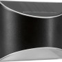Schwarze LED Solar Wandleuchte, 2er Set für den Außenbereich.