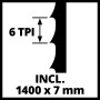 Detailaufnahme Bandsägeblatt (6 TPI, 1400x7 mm) für Einhell TC-SB 200/1