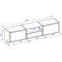 Selsey TV-Hängeboard Framme 150 cm mit Ablage Holzoptik Walnuss_5