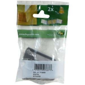 FN Neuhofer Außeneck K0210L Uni Silber, 2 Stück, für Sockelleisten.