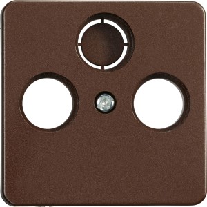 Espressofarbene OBI SAT Abdeckung Uranus für Antennen-Steckdose.