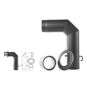 Bertrams Winkelbogenset Senotherm® UHT-Hydro Ø 120 mm 2 mm 3-teilig Gussgrau