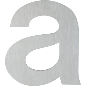 AnsaPro Buchstabe A aus Edelstahl, moderne Hausnummer für die Wandmontage.