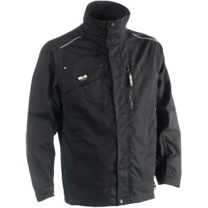 Schwarze Herock Perseus Arbeitsjacke in XXXL mit abnehmbarer Weste.