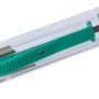 Wolfcraft Sicherheitsmesser mit Trapezklinge, Kunststoffgehäuse, automatischem Klingeneinzug.