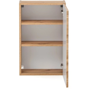 Offener Held Möbel Hängeschrank Trient, 40 cm, Wotaneiche, mit zwei Einlegeböden.