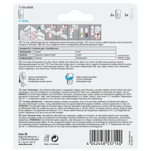 Tesa Klebehaken für Tapeten und Putz, 2 weiße Haken für bis zu 0,5 kg, wiederablösbar.