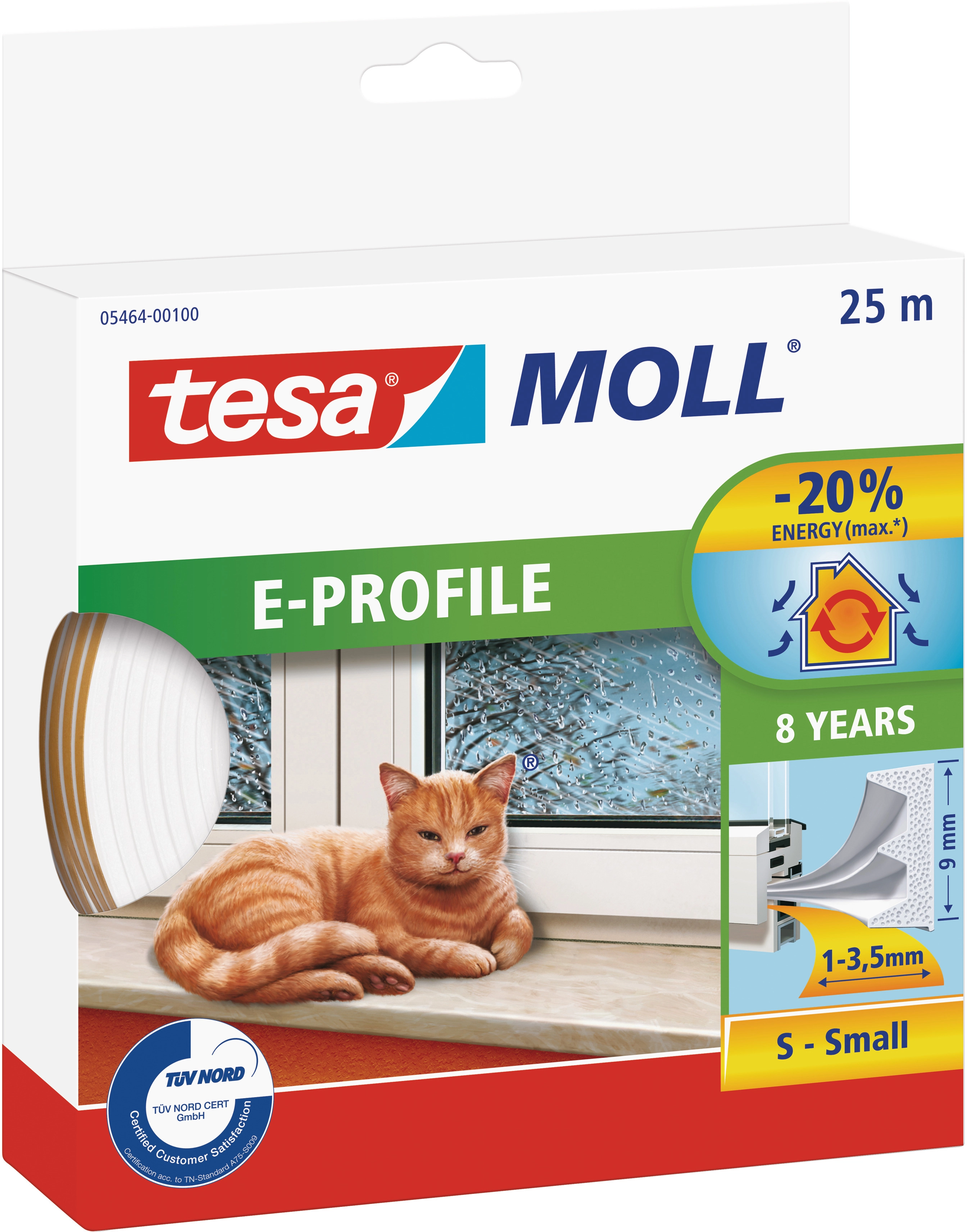 Tesamoll® Gummidichtung E-Profile 25 m x 9 mm x 4 mm Weiß kaufen