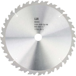 LUX HM-Kreissägeblatt Holz, Ø 315 mm, 24 Zähne, für Tischkreissägen.