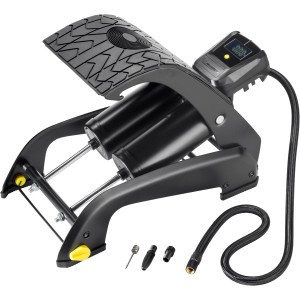 Michelin Doppelzylinder-Fußluftpumpe Digital mit Adaptern und Digitalanzeige.