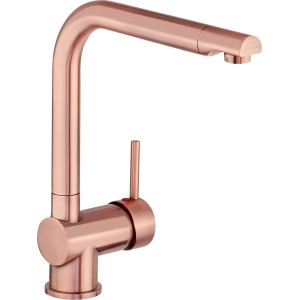 Küchenarmatur KI-1071 von baliv in Kupferoptik. Einhebelmischer mit schwenkbarem Auslauf.