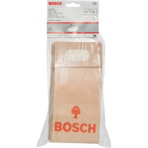 Bosch Papierstaubbeutel Pro, 10 Stück, für Multischleifer. Einwegbeutel im transparenten Kunststoffbeutel.