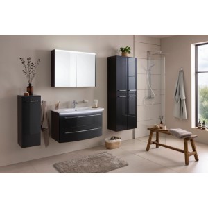 Fackelmann Doppel-Hochschrank Grafit 60 cm x 162 cm x 31,8 cm