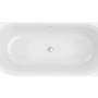 Ottofond Mince Corner Eckbadewanne, 180x80 cm, Weiß, Draufsicht.