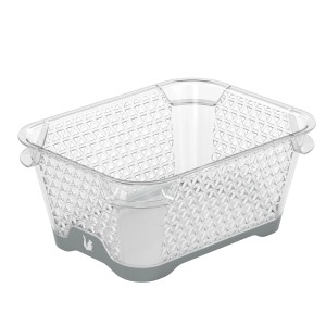 Keeeper Stapelkorb Jonas, Nordic Grau, DIN A7, rutschfest, zur Aufbewahrung.