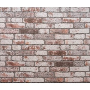 Rebel of Styles Verblender UltraLight Loft HD, weiß-braune Backsteinoptik für Innenräume.