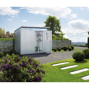 Biohort Metall-Gerätehaus AvantGarde Gr. A5 silber-metallic Doppeltür