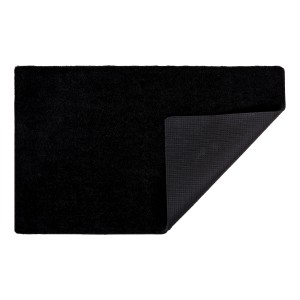 Schwarze Astra Türmatte Moon, ca. 50x80 cm, für den Innenbereich. Fußmatte zur Schmutzaufnahme.