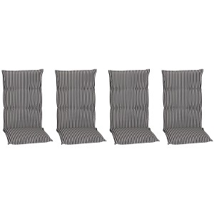 Beo Sitzauflage Hochlehner Tupelo 4er Set Schwarz-Weiß