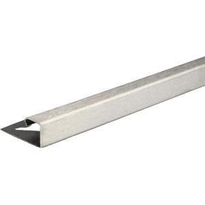 Quadrat-Abschlussprofil Edelstahl gebürstet 10 mm x 2,5 m