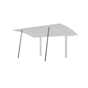 Ximax Carport Stützstange Caravan, 206 cm, schwarz, zur Erhöhung der Traglast.