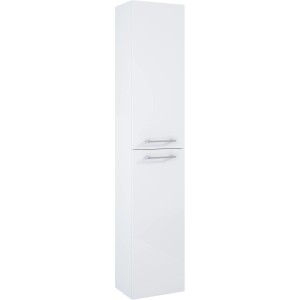 Maximus Bad-Hochschrank Cheese, weiß hochglänzend, 30 cm breit. Badezimmerschrank für mehr Stauraum.