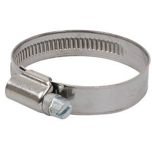 Kirchhoff Schlauchklemme, Edelstahl, 32-50 mm Spannbereich, 9 mm breit für sichere Schlauchverbindungen.