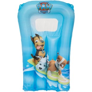 Blaue Happy People Paw Patrol Luftmatratze mit Sichtfenster und den Charakteren Chase, Marshall und Everest.